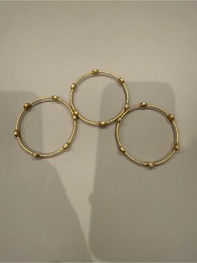 Julie Vos 24K gold plate Stackable Bangle Trio